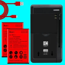 2x 1250mAh Substitutable Battery+Excellent Charger+Cable f Nokia 225 4G TA-1282