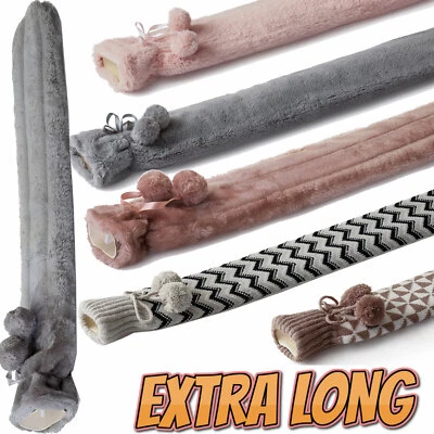 2L Extra Long Hot Water Bottle With Faux Fur Removable Cover Full Body Warmies