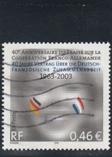 L6736 FRANCE Timbre Y&T N° 3542 de 2003 " Traité Coopération franco a " Oblitéré