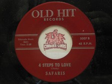 Rare Label Color! The Safaris: Image Of a Girl / 4 Steps To Love, EX 45 RPM (7A)