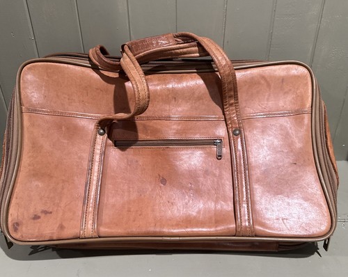 Vtg Hartmann 4700 Luggage Carry-on Suitcase Duffle Gym Bag Belting Leather - Picture 2 of 15