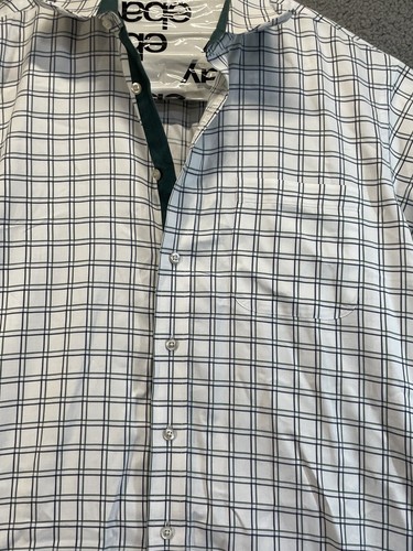 Synrgy Shirt Mens 4XL Plaid Button Front 100% Cotton Dress Casual - Picture 2 of 7