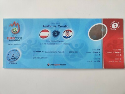 MINT Ticket #3 EURO 2008 Austria Croatia EM EC UEFA european championship billet