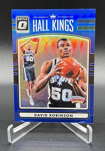 2016-17 DAVID ROBINSON SPURS DONRUSS OPTIC HALL KINGS #14 BLUE PARALLEL /49 HOF - Picture 3 of 7