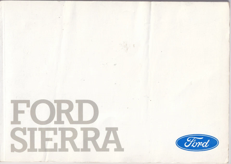 FORD SIERRA + COSWORTH 2 1989 Betriebsanleitung ´87 Bordbuch BA - Bild 1 von 1