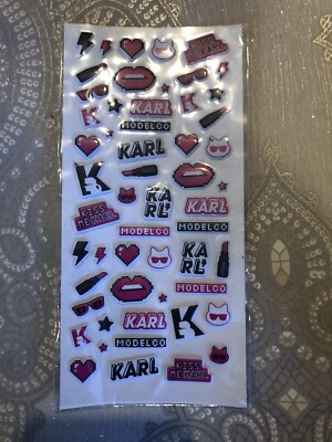 Karl Lagerfeld + Model Co Limited Ed Puffer Stickers Icon Cat Body Accessories