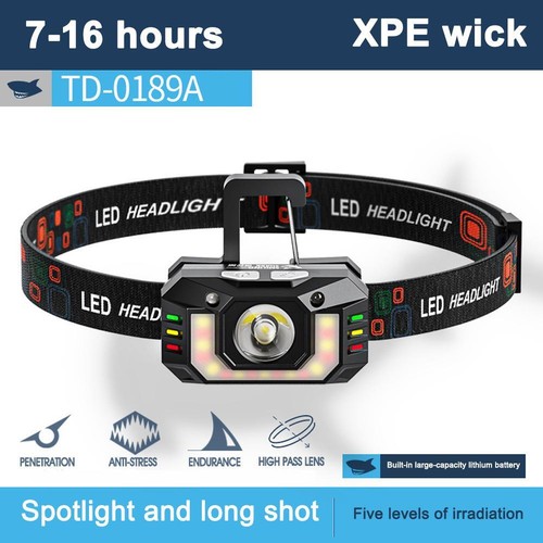 SuperBright LED Headlight Motion Sensor USBRechargeable Camping Light