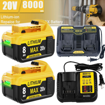 #ad 20 Volt for DeWalt 20V Max 8.0AH Lithium Battery Charger DCB204 DCB200 2 DCB208 $68.99
