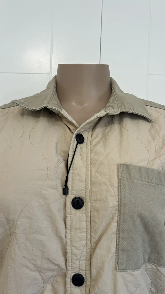 Abrigo Chaqueta Zara Acolchado Unisex Beige Talla 11_12... Foto 3 de 4