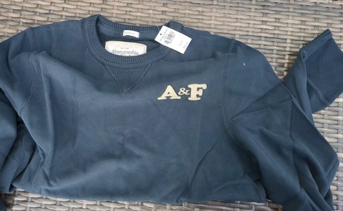 Suéter Abercrombie & Fitch Xtra Grande Azul Músculo Para Hombre Manga Larga Talla XL - Imagen 10 de 10