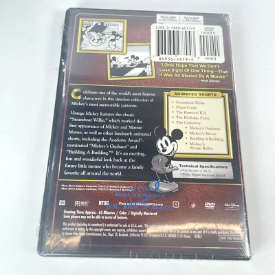 Vintage Mickey - featuring Steamboat Mickey (DVD, 2005, Full