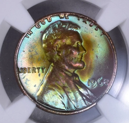 1968 Lincoln Memorial Penny Cent - NGC MS64 RB - Awesome Toning!!! JS