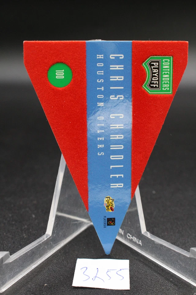 1996 Playoff Pennants Red Chris Chandler #100 Oilers - Image 2 of 2