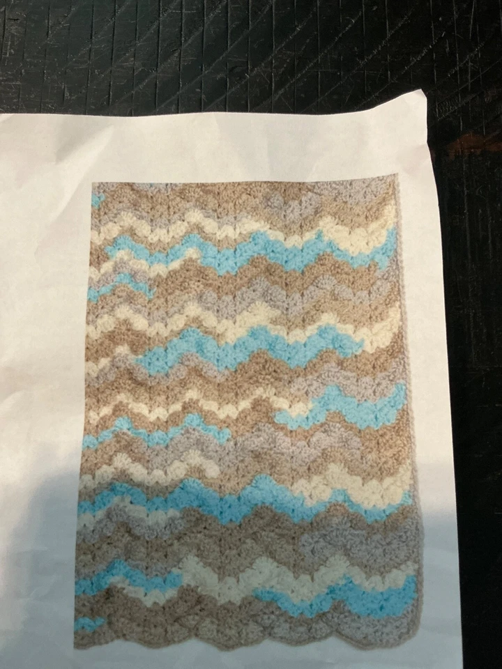 RED HEART WITH LOVE STRIPES Surfer Girl Throw Crochet Pattern + YARN Kit - Image 3 of 3