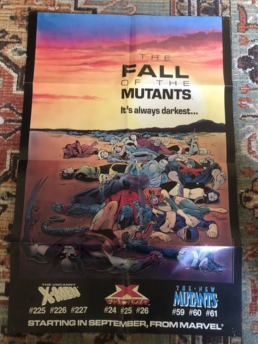 Fall Of The Mutants Promo Poster 1987 22”x34” When Unfolded