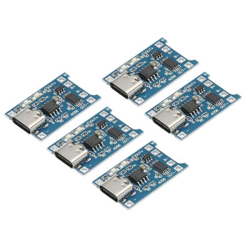TP4056 TYPE-C USB 4.5-5.5V 1A 18650 Battery Charger Module Board Pack of 5 - Zdjęcie 1 z 5