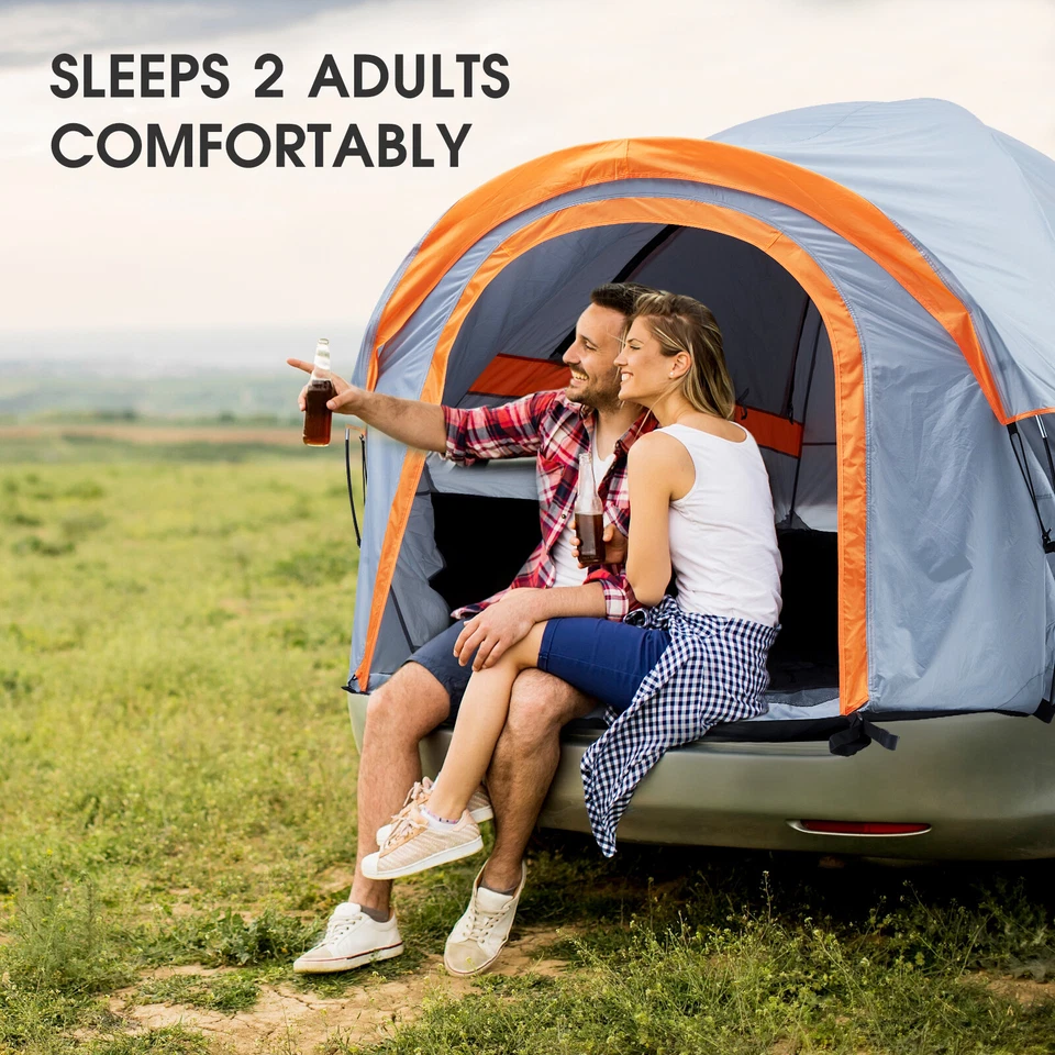 Tienda de campaña con cama para camioneta pickup 6,4'-8' exterior impermeable PU2000 para 2 personas Foto 4 de 4