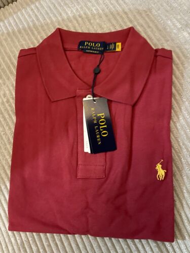 Polo Ralph Lauren Classic t - shirt pour homme Bordeaux - Imagen 1 de 7