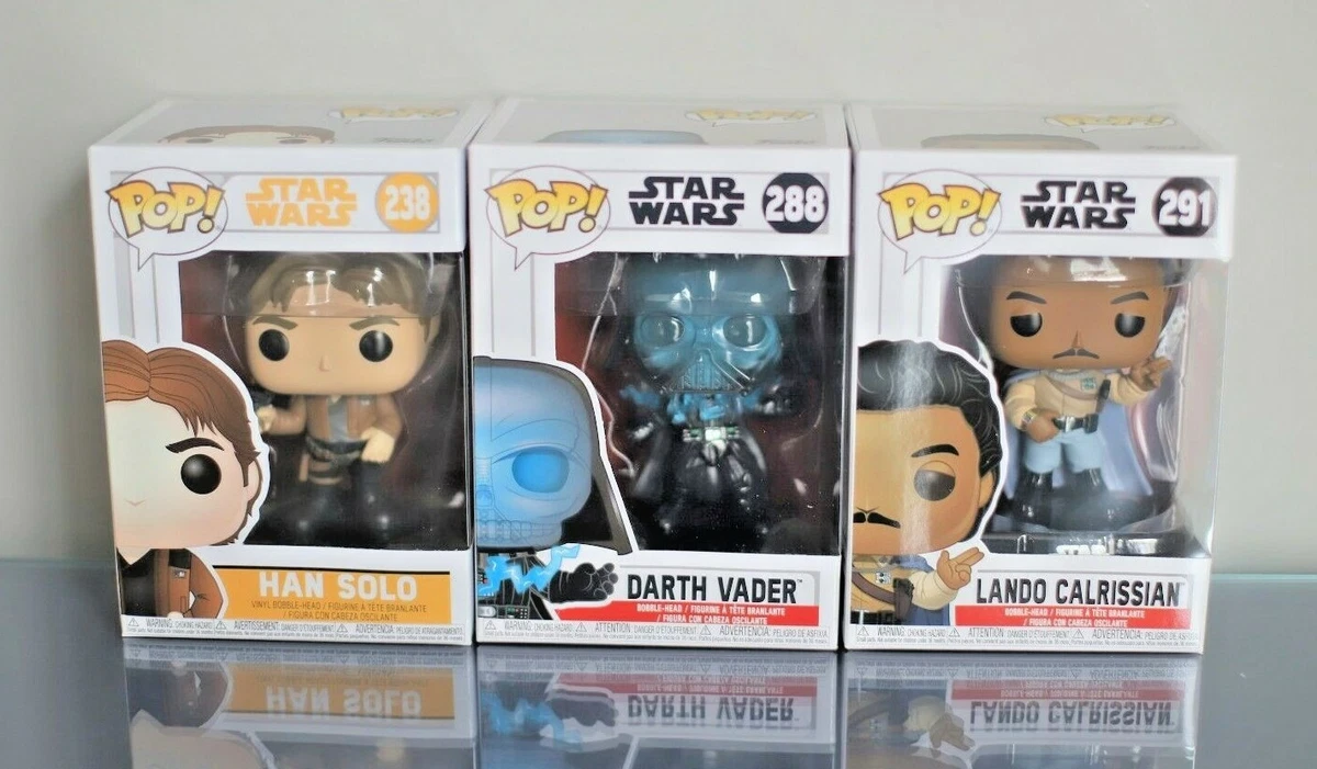 STAR WARS Han Solo 238 Darth Vader 288 Funko POP Lando Calarissian 291 Lot