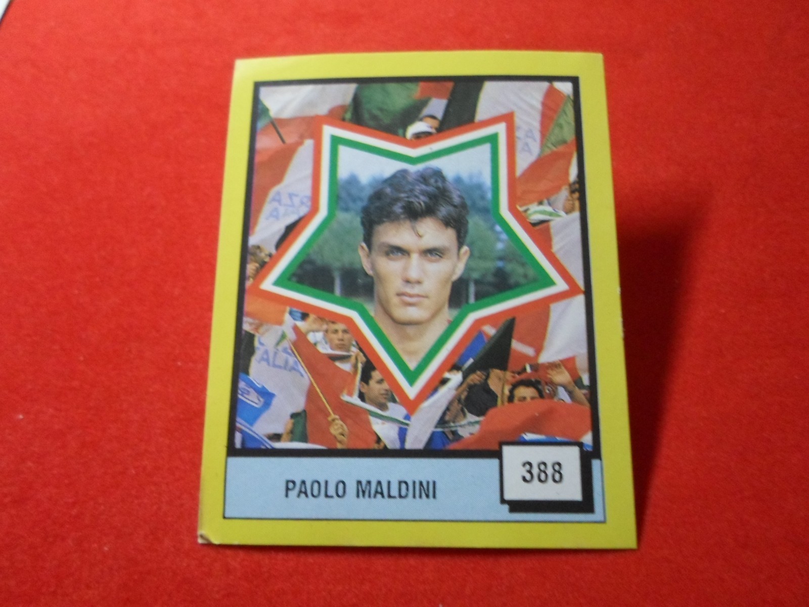 FIGURINA CALCIO " PAOLO MALDINI "VALLARDI 90 - N.388 -NUOVA-NEW