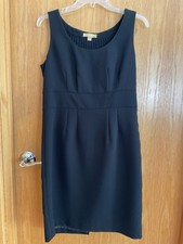 Black Shift Dress w/String Back ~ Size 6 ~ Side Zip ~ Lined