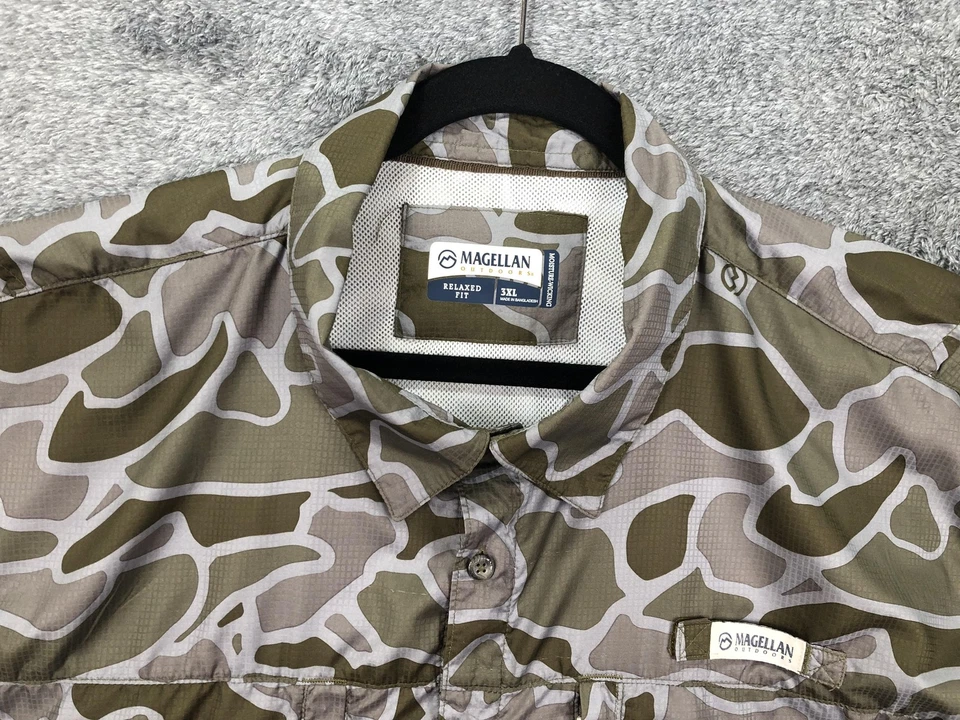 Magellan Outdoors Shirt Mens 3XL Camo Relaxed Fit Short Sleeve Button Front - Image 4 of 4