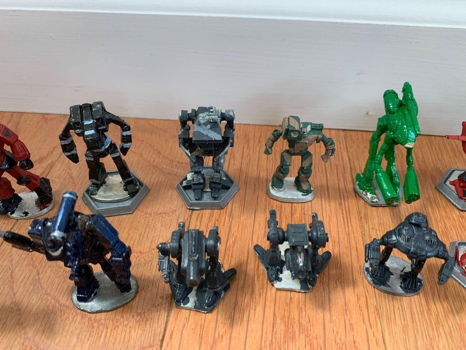Battletech Parts Vintage 80s 90s Ral Partha Battletech Miniatures Lot of 60+ Figures W ...