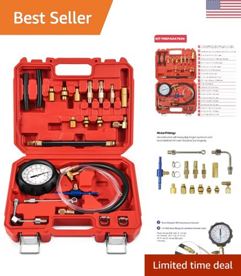 #ad Universal Fuel Injector Tester amp; Pump Pressure Gauge Kit 0 140 PSI Master Set $36.09
