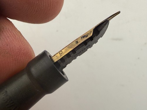 Rare Vintage Mabie Todd Swan Self Filling Fountain Pen - Black & Chrome 14ct Nib - Picture 14 of 14