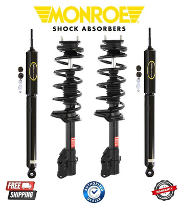 Complete Monroe Front Coil Spring & Rear Shock Absorber fits 10-12 Mazda CX-7