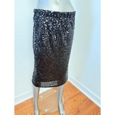 Pretty Guide Women's High Waist Sequin Black Pencil Skirt