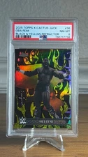 2025 Topps X Cactus Jack #36 Oba Femi Black & Yellow Refractor PSA 8 NM-MT