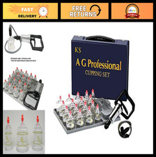 Professional Cupping Therapy Set - 17 Cups with Extension Tube - Korean Design