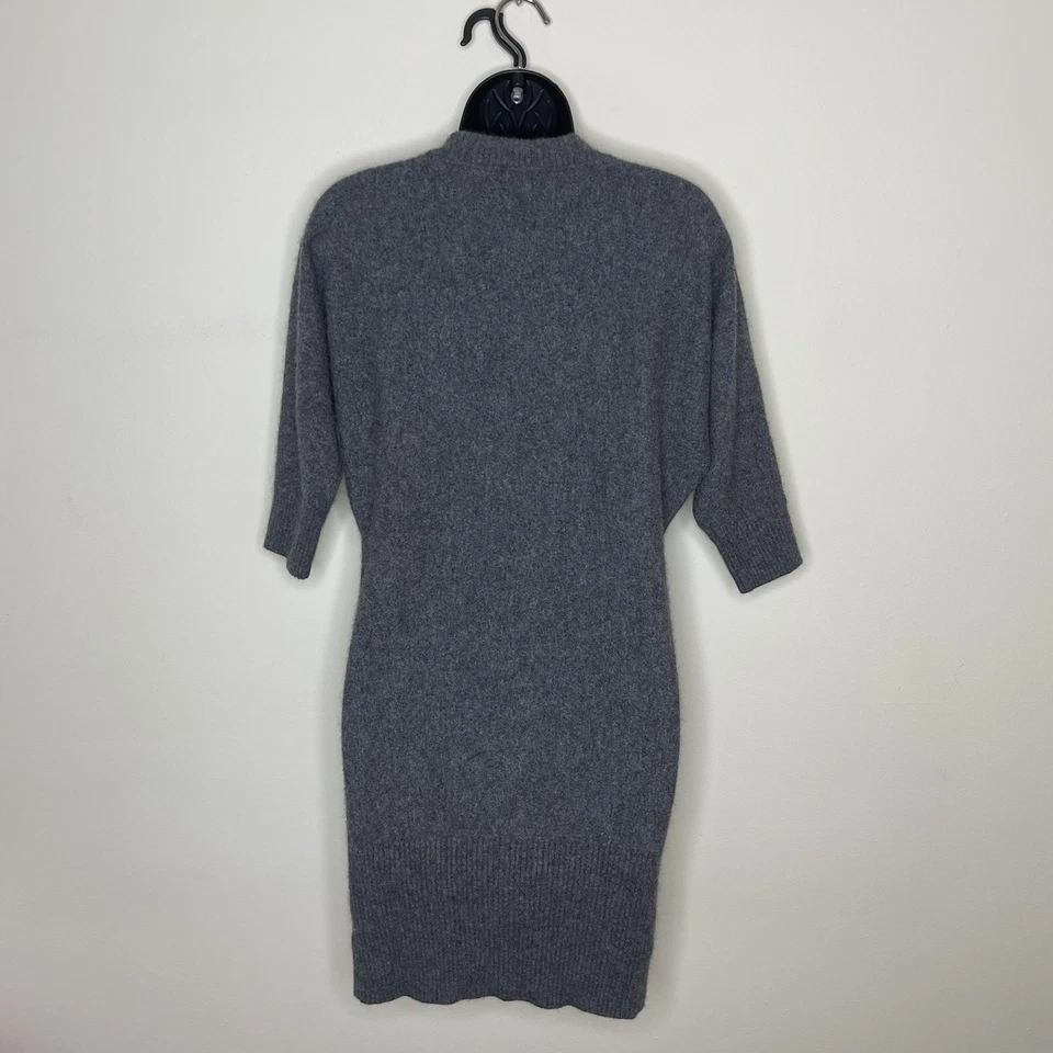 Mini Vestido Suéter BEBE Gris 100% Cachemira Ala de Murciélago Y2K Hada Indie Sleaze M De Colección Foto 4 de 4