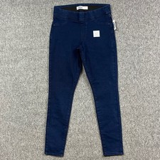 Old Navy Pants Womens 6 Super Skinny Slimming Pull On Waistband Blue - NEW