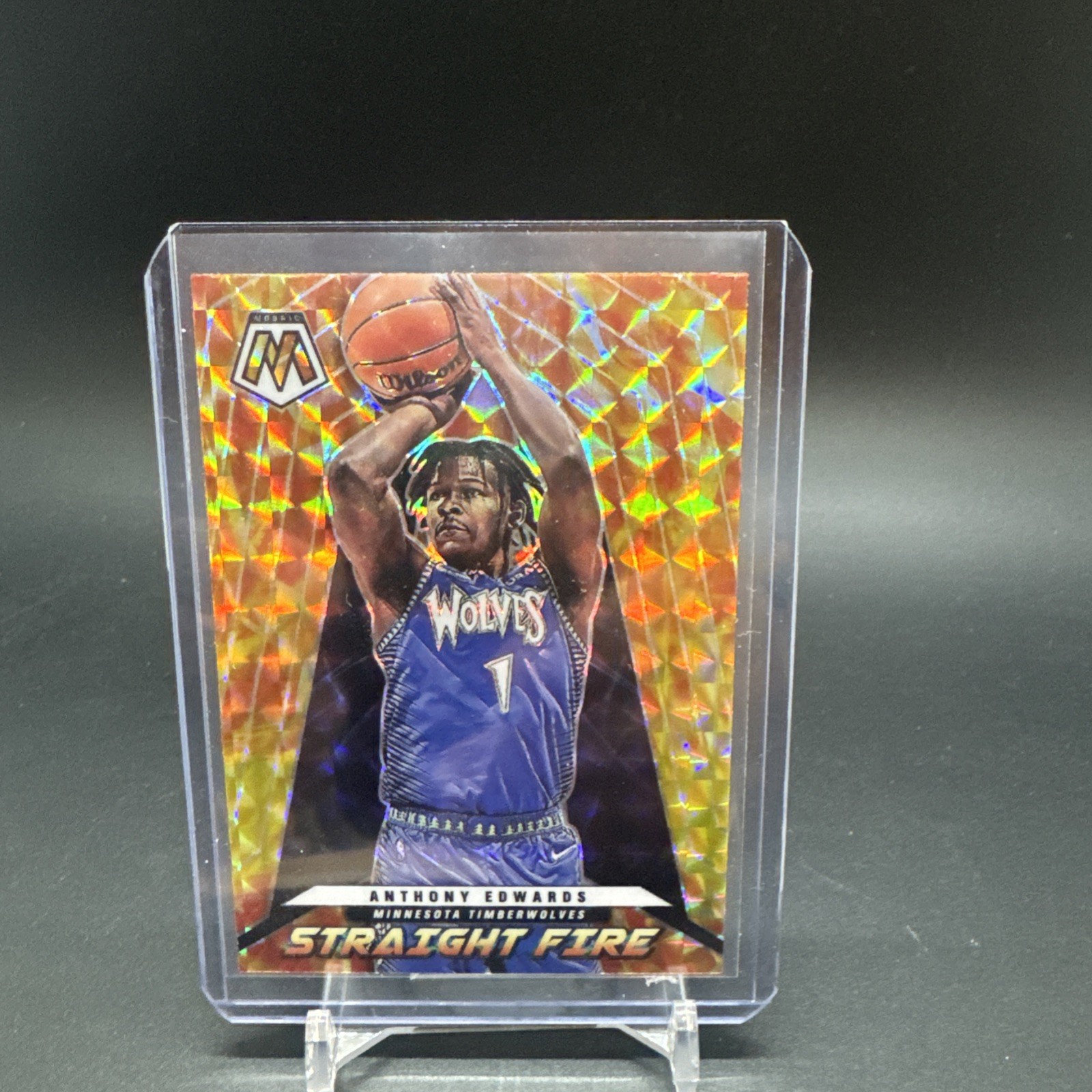 Anthony Edwards 2021-22 Mosaic Straight Fire #11 Timberwolves CASE HIT 🔥🔥🔥
