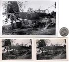 x3 WW2 WWII US Army Air Force USAAF Military Picture Photos Japanese Plane Wreck