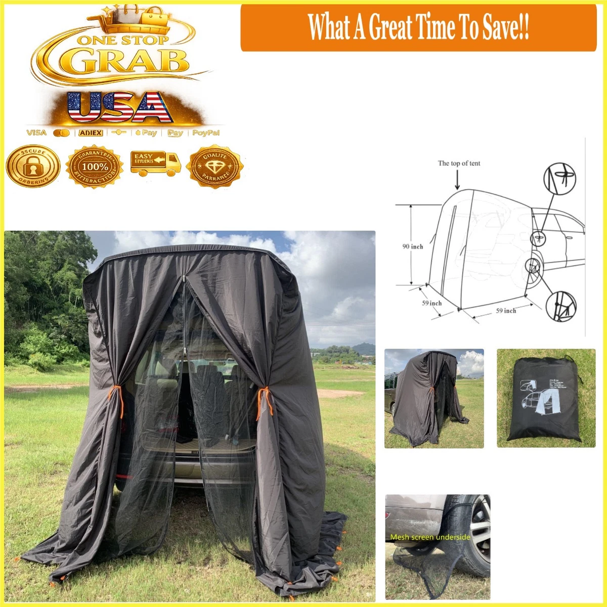 Nylon Black Beach Tent Camping Tents for sale | eBay