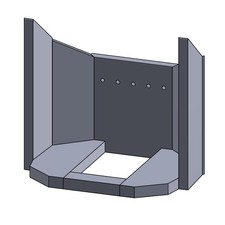 Feuerraumauskleidung Passend für Justus Island Aqua A** Kamin & Ofen 8-teilig