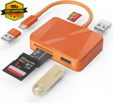 5in1 SD Card Reader USB-C USB Adapter SD MicroSD MS Dual USB Ports