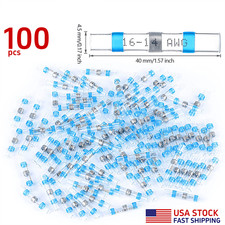 100PCS Solder Sleeve 16-14AWG Heat Shrink Wire Connector Butt Splice Terminals