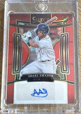 Panini Select 2024 Signatures Auto Adael Amador Rockies #SIG-AA Red /99 RC