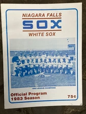 Rare Vintage 1983 Niagara Falls Sox White Sox Baseball Team Program