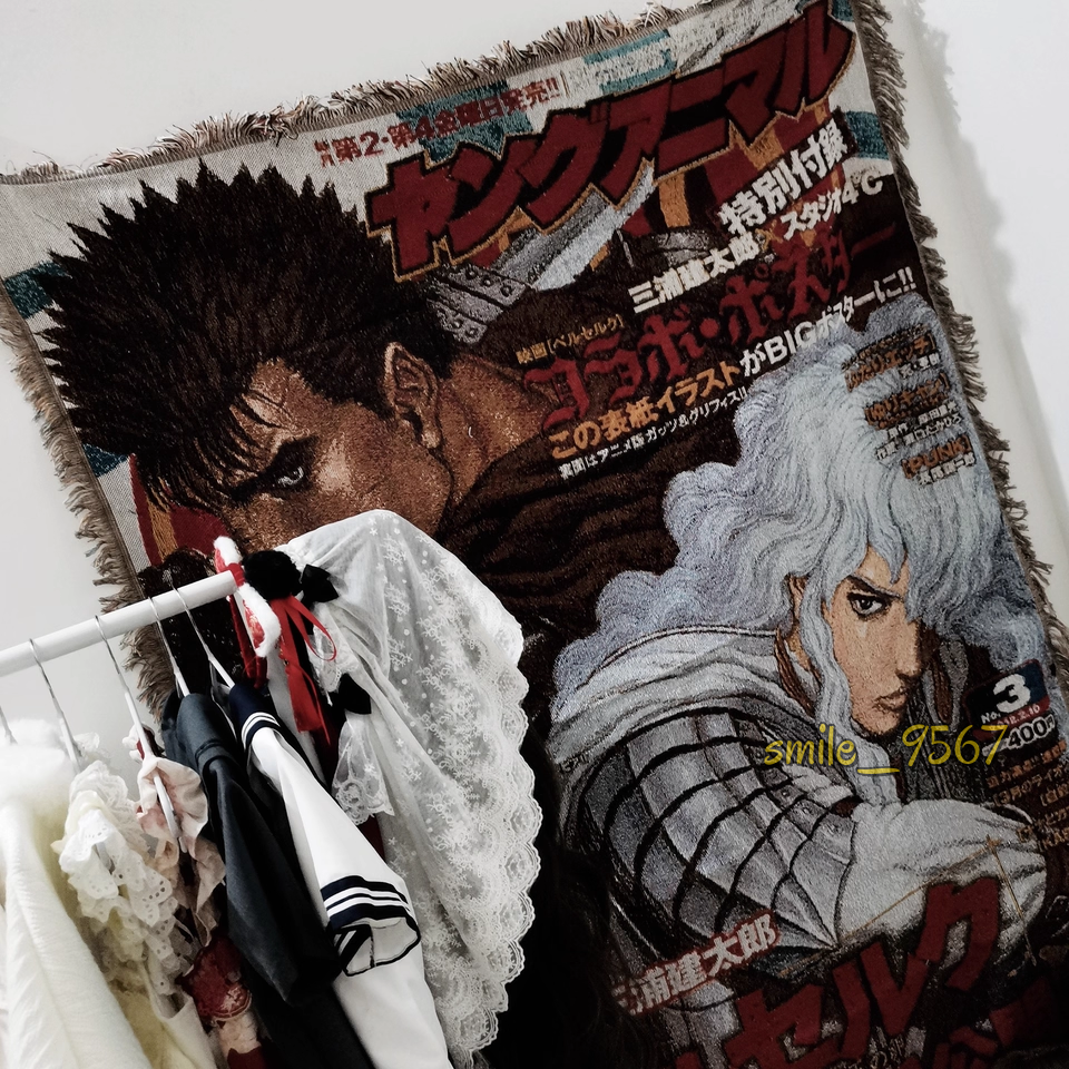 Anime Berserk Woven Tapestry Berserk Guts Blanket Wall Decorative