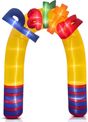 Inflatable Lighted Party Arch 9  X 10 ,  Party  Letter Topper, Sand Bag Base, LE