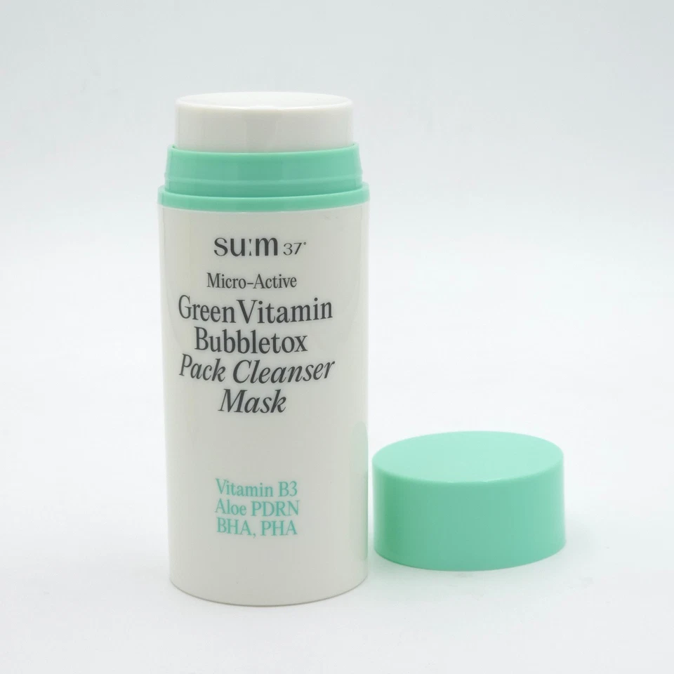 SU:M37 Micro Active Green Vitamin Bubbletox Pack Cleanser Mask 100ml K-Beauty - Image 4 of 4