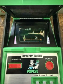 Nintendo Game & Watch Panorama Screen Popeye PG-92 1983 working, w/ box, manual