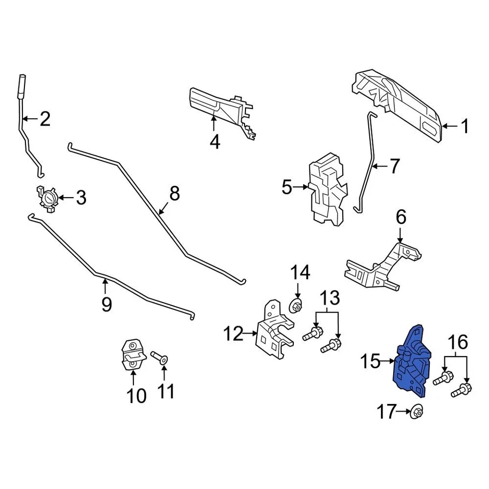 For Ram 3500 2011-2024 Ram 68058532AD Rear Right Lower Door Hinge Foto 3 de 4