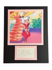 Janet Waldo Signed Autograph Index Card & Photo! Display Voice of Judy Jetson!
