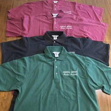 Vintage Red Kap GM General Motors Moraine Assembly Polo Work Shirt Lot Size M